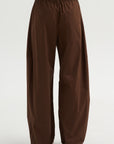 Garment Dyed Silky Cotton Winslow Pull On Pant, Brown