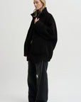 Pre-Order • Zip-Up Bomber Cozy Fleece, Black