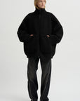 Pre-Order • Zip-Up Bomber Cozy Fleece, Black