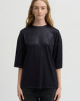 Pre-Order • Metallic Knit Easy T, Navy