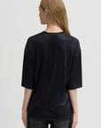 Pre-Order • Metallic Knit Easy T, Navy