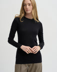 Pre-Order • Tissue Cashmere Crewneck Pullover, Black
