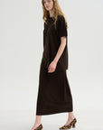 Long Knit Skirt, Fondante