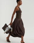 Cocoon Skirt, Walnut