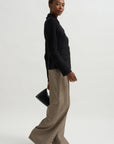 Raw Hem Cotton Jacket, Black