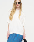 Satin Tee, White