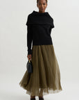 Funnel Wool Knit, Black