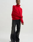 Double Knit Turtleneck, Poppy