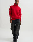 Double Knit Turtleneck, Poppy