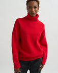 Double Knit Turtleneck, Poppy
