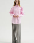 Classic Tumbled Striped Shirt, White-Bloom