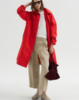 Double Pleat Linen Trousers, Beige