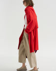 Double Pleat Linen Trousers, Beige