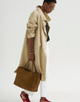 Oversized Cotton Trench, Beige