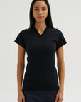 Wide-Ribbed V-Neck Tee