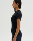 Wide-Ribbed V-Neck Tee