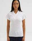Wide-Ribbed V-Neck Tee