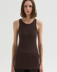 Classic Compact Knit Tank, Walnut