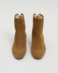 Shearling Suede Boots, Camel