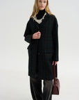 Wool Check Coat, Pine & Black