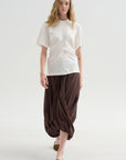 Slouch Waist Jersey Top, White