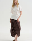 Slouch Waist Jersey Top, White