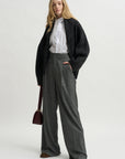 Shawl-Lapel Cardigan, Black & White