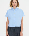 Crop Shirt - Popeline, Sky
