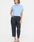 Crop Shirt - Popeline, Sky