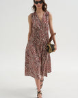 Loren Dress, Rust & Cream Multi
