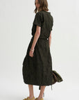 Carolina Dress, Charcoal Green