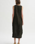 Carolina Dress, Charcoal Green