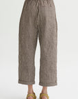 Antonia Rolled Pants, Chocolate Check