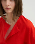 Long Sleeve Akeo Shirt, Vermillion