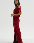 Long Miu Dress, Merlot