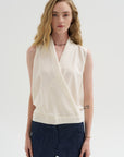 Sleeveless Jazmi Top, White Pepper