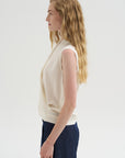 Sleeveless Jazmi Top, White Pepper
