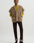 Reversible Saban Waistcoat, Camel & Black