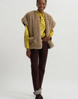 Reversible Saban Waistcoat, Camel & Black