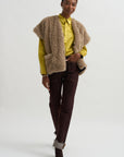 Reversible Saban Waistcoat, Camel & Black