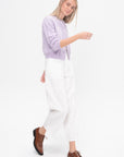 Saskia Panel Pants, White