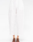 Saskia Panel Pants, White