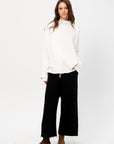 Soft High Neck Sweater, Milk