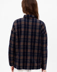 Tartan Soft Collar Shirt, Ink