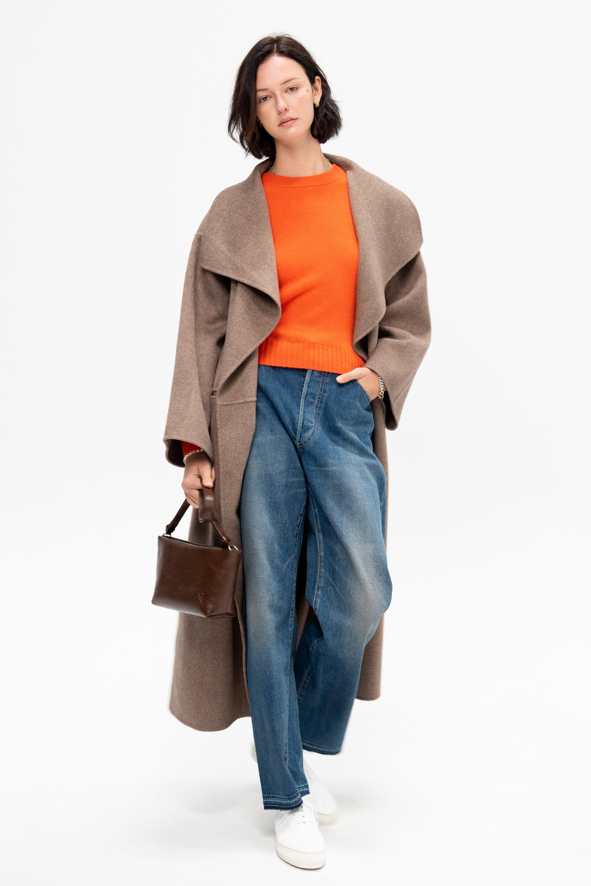 Round Neck Sweater, Candy Corn