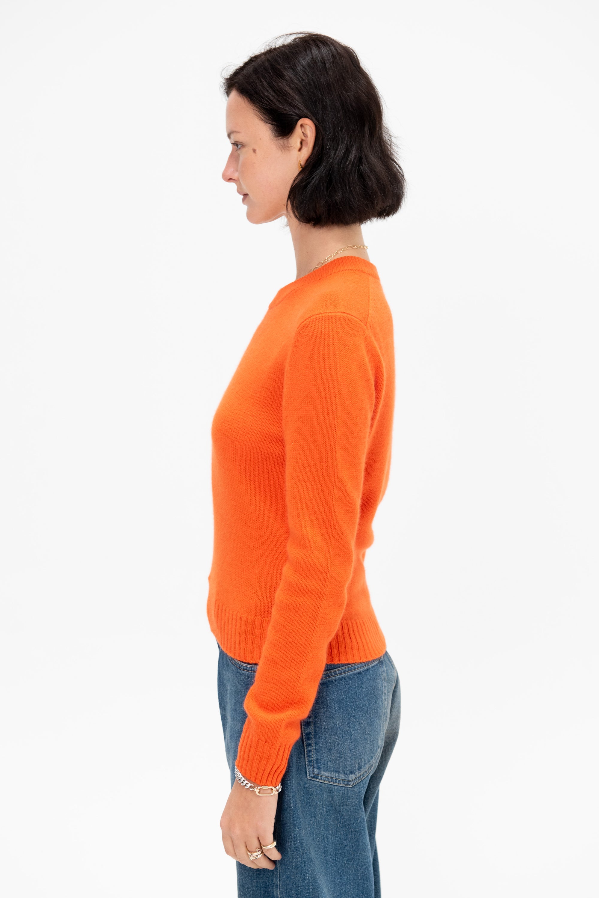 Round Neck Sweater, Candy Corn