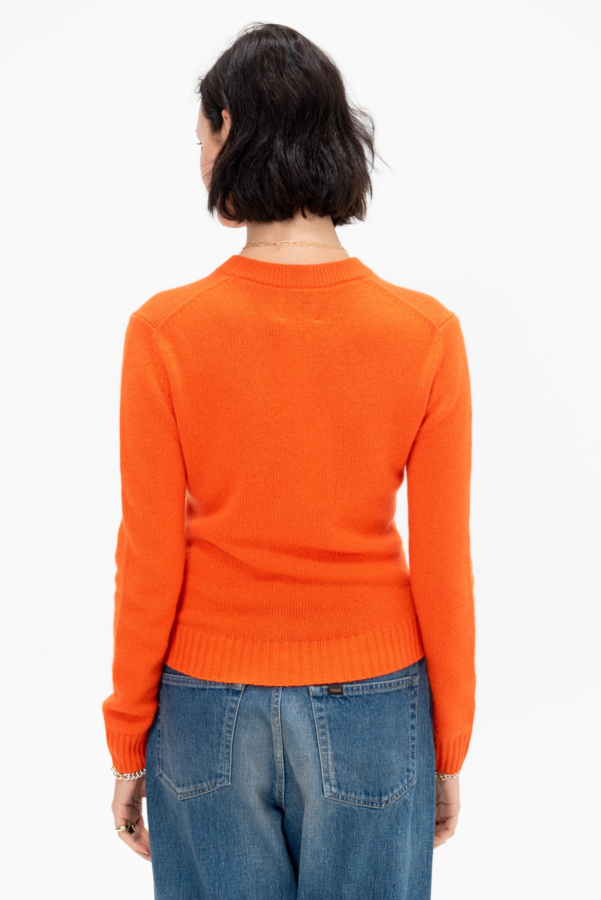 Round Neck Sweater, Candy Corn