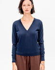 V- Neck Sweater, Deep Night