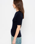 Round Neck Sweater, Navy