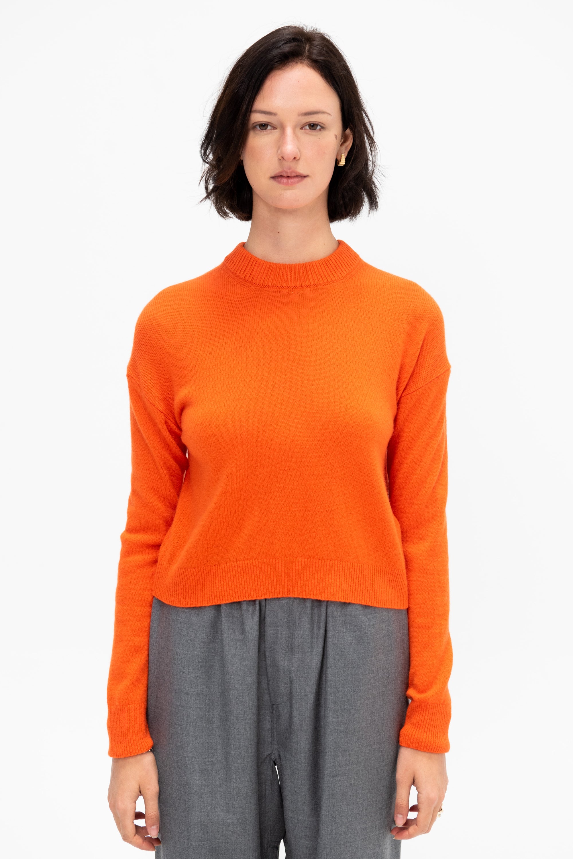 Drop Shoulder Sweater, Candy Corn